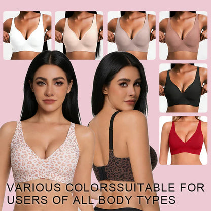 2026 New Year Special Offer! Women’s Wireless Deep V Push-Up Bralette — Ultra-Comfortable T-Shirt Bra