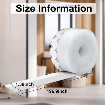 16.4Ft Door Weather Stripping (1.38in Width) Insect, Dust for Bathroom Door Window