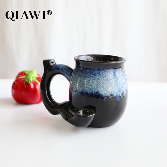 QIAWI®Hemp Coffee Multi-Purpose Ceramic Pipe Mug