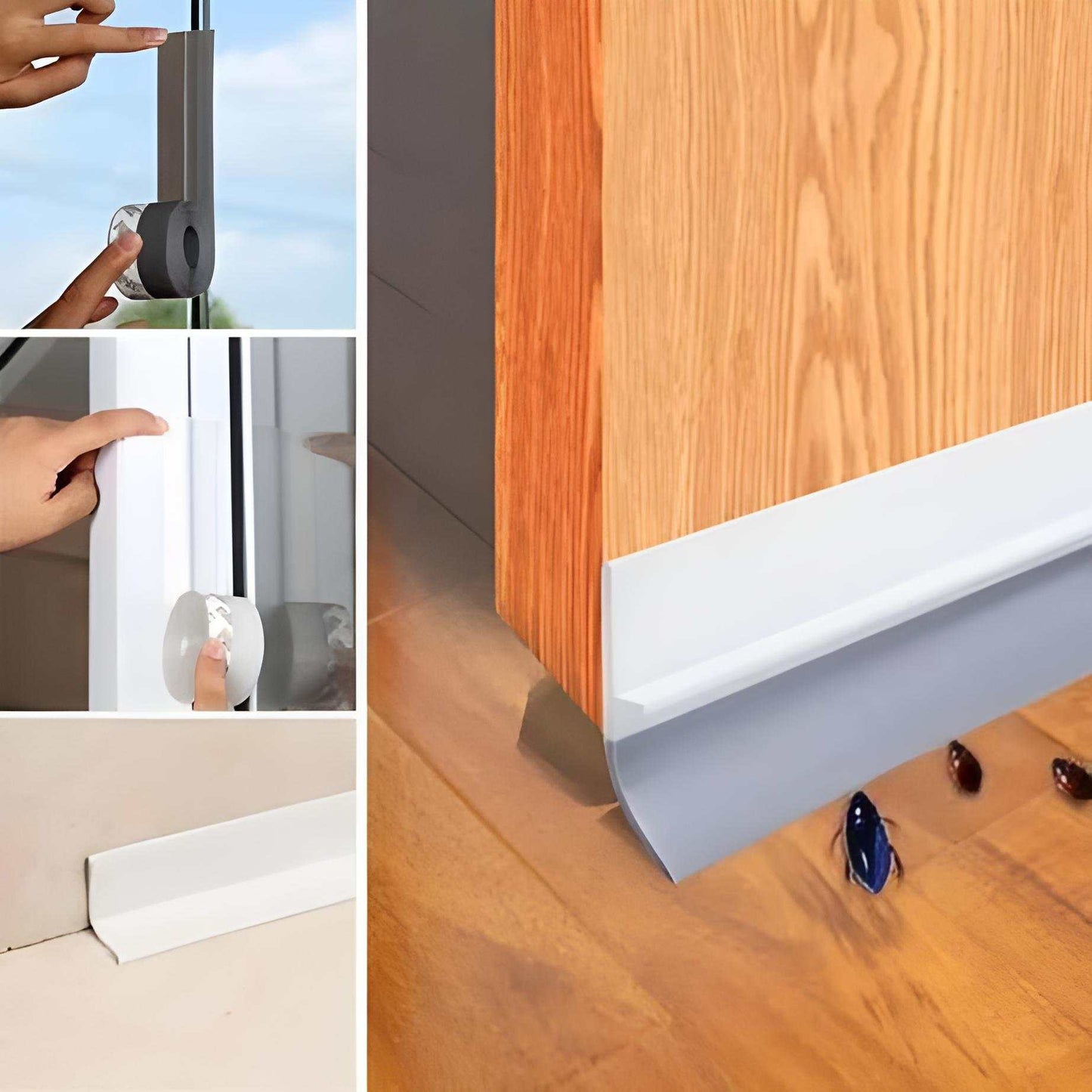 16.4Ft Door Weather Stripping (1.38in Width) Insect, Dust for Bathroom Door Window