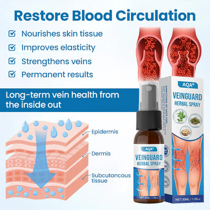 AQA® VeinGuard Herbal Spray-✅ Clinically proven to eliminate varicose veins in just 7 days!