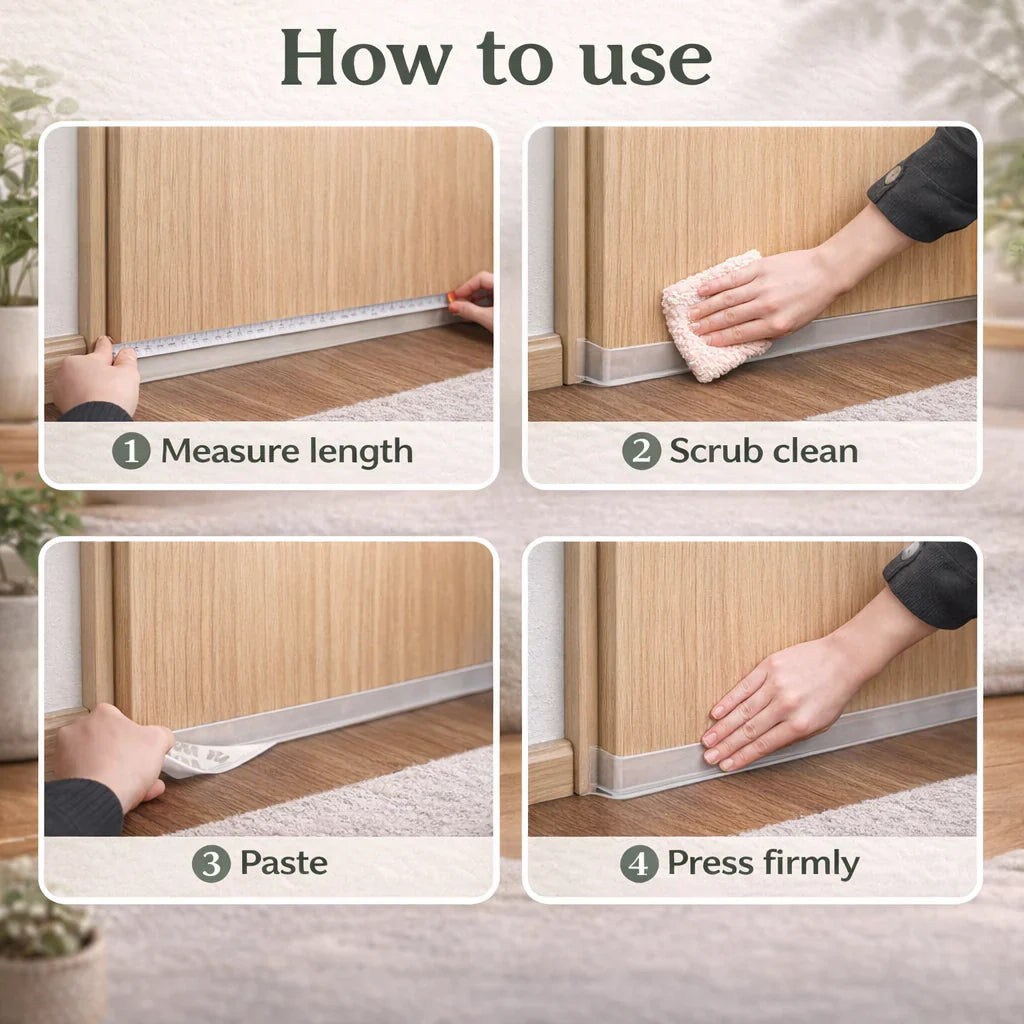 16.4Ft Door Weather Stripping (1.38in Width) Insect, Dust for Bathroom Door Window